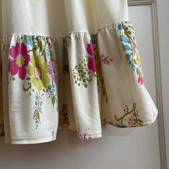 Vintage 70s Sheer Floral Maxi Full Length Boho Dress Nightgown Flower Child - Picture 8 of 13